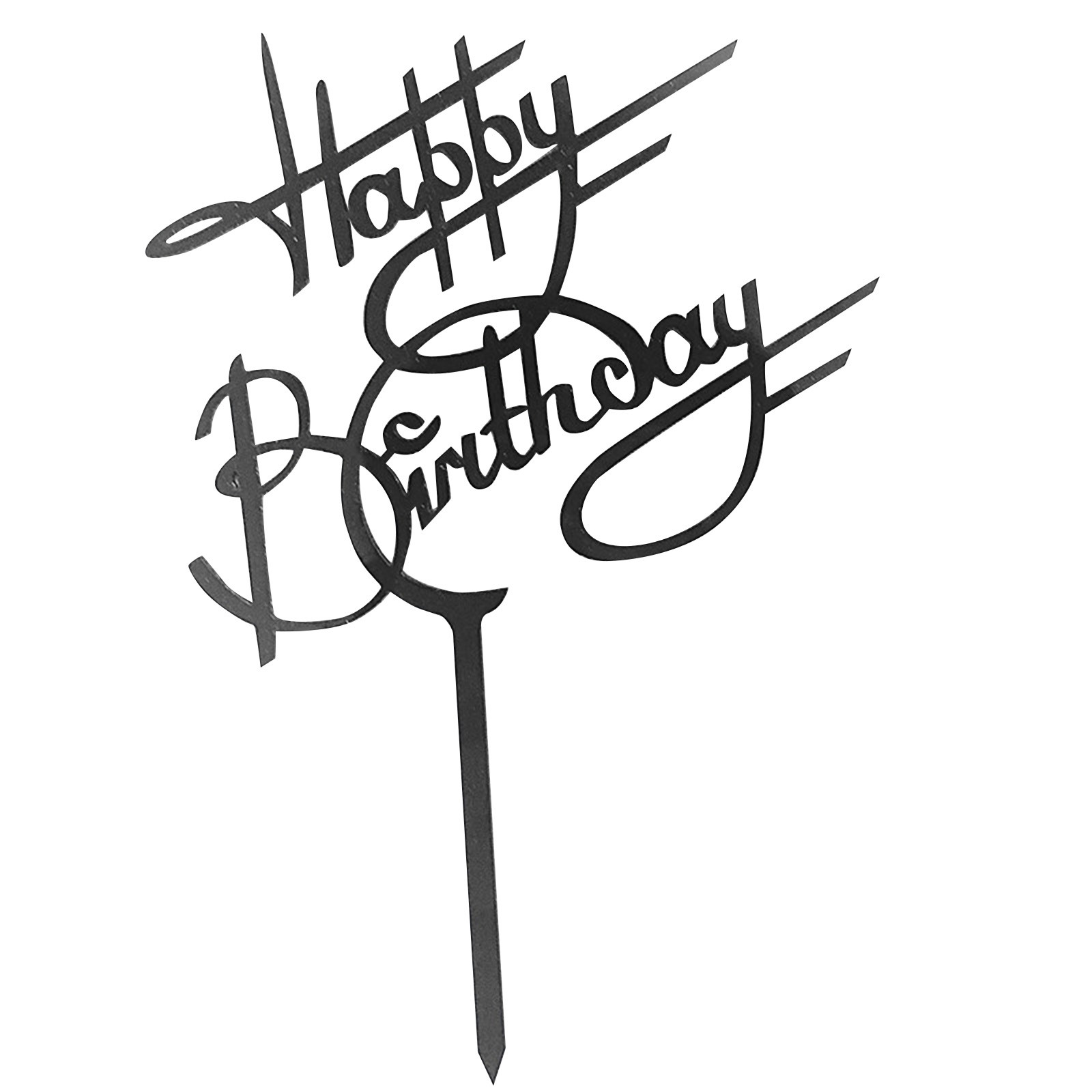 thumbnail image 2 of Cake Topper Acrílico - Diseño Feliz Cumpleaños, Duradero, Decorativo - para Tartas de Cumpleaños/Boda, 2 of 2
